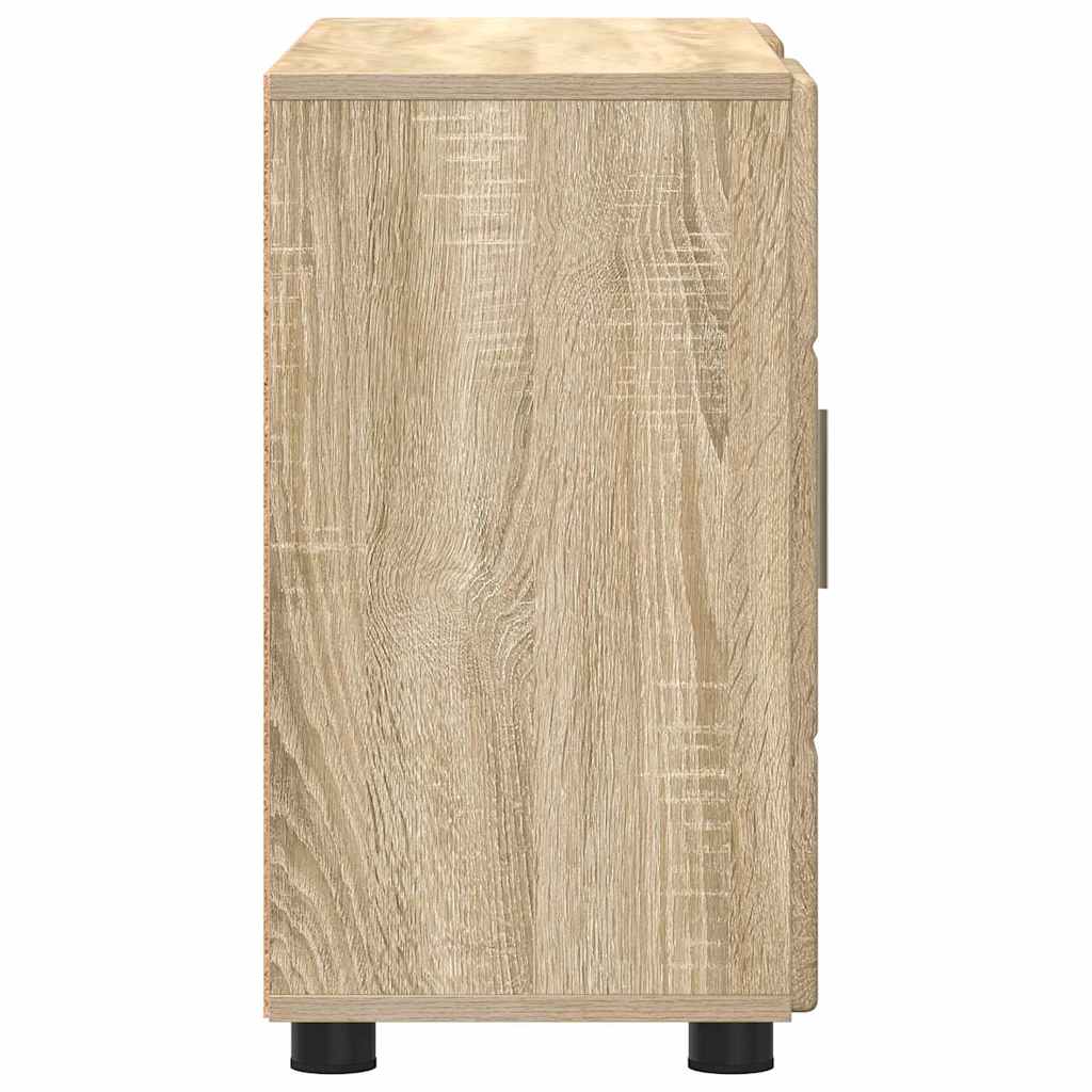 Sideboard with Shelf FLORIN Sonoma Oak 88.5 x 30.5 x 55.5 cm