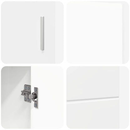 Sideboard FLORIN High Gloss White 88.5 x 30.5 x 55.5 cm