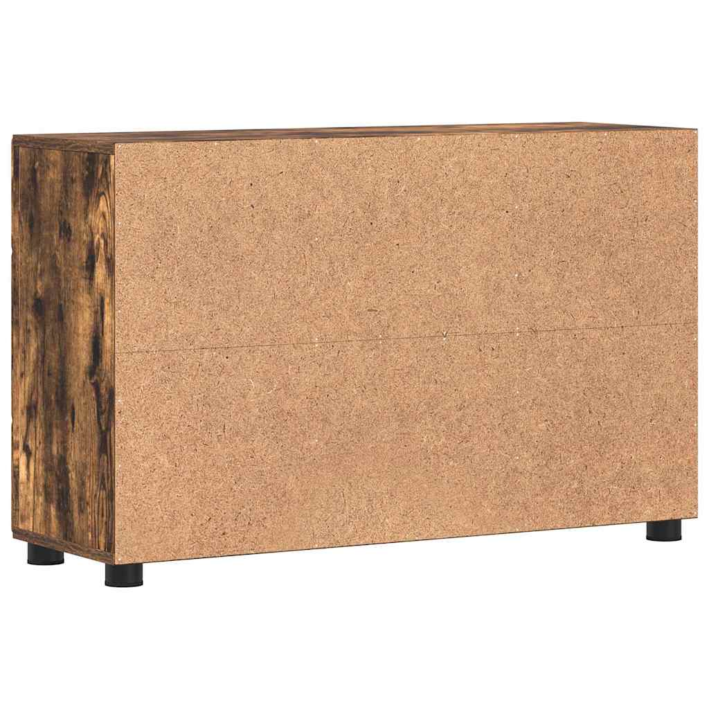 Sideboard with Shelf FLORIN Smoked Oak 88.5 x 30.5 x 55.5 cm