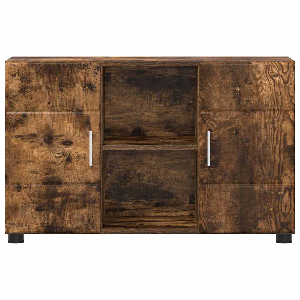 Sideboard with Shelf FLORIN Smoked Oak 88.5 x 30.5 x 55.5 cm