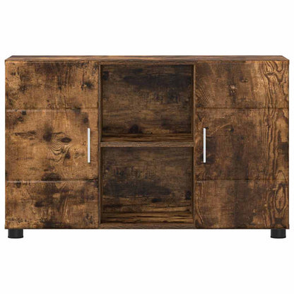 Sideboard with Shelf FLORIN Smoked Oak 88.5 x 30.5 x 55.5 cm