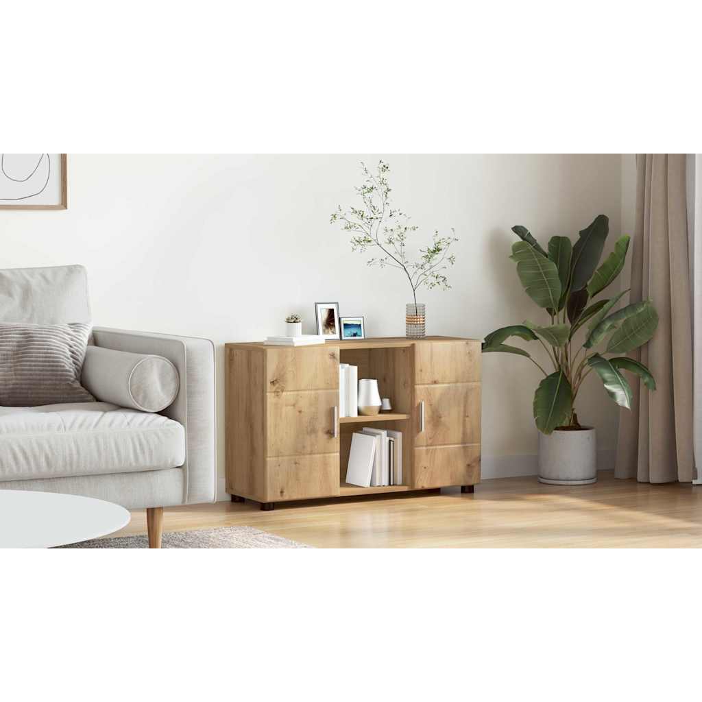 Sideboard with Shelf FLORIN Artisan Oak 88.5 x 30.5 x 55.5 cm
