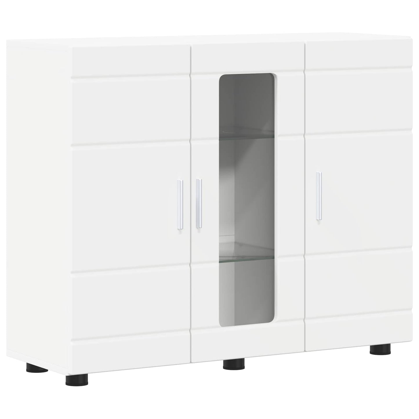 Wooden Cabinet White 88.5 x 30.5 x 73 cm Engineered Wood