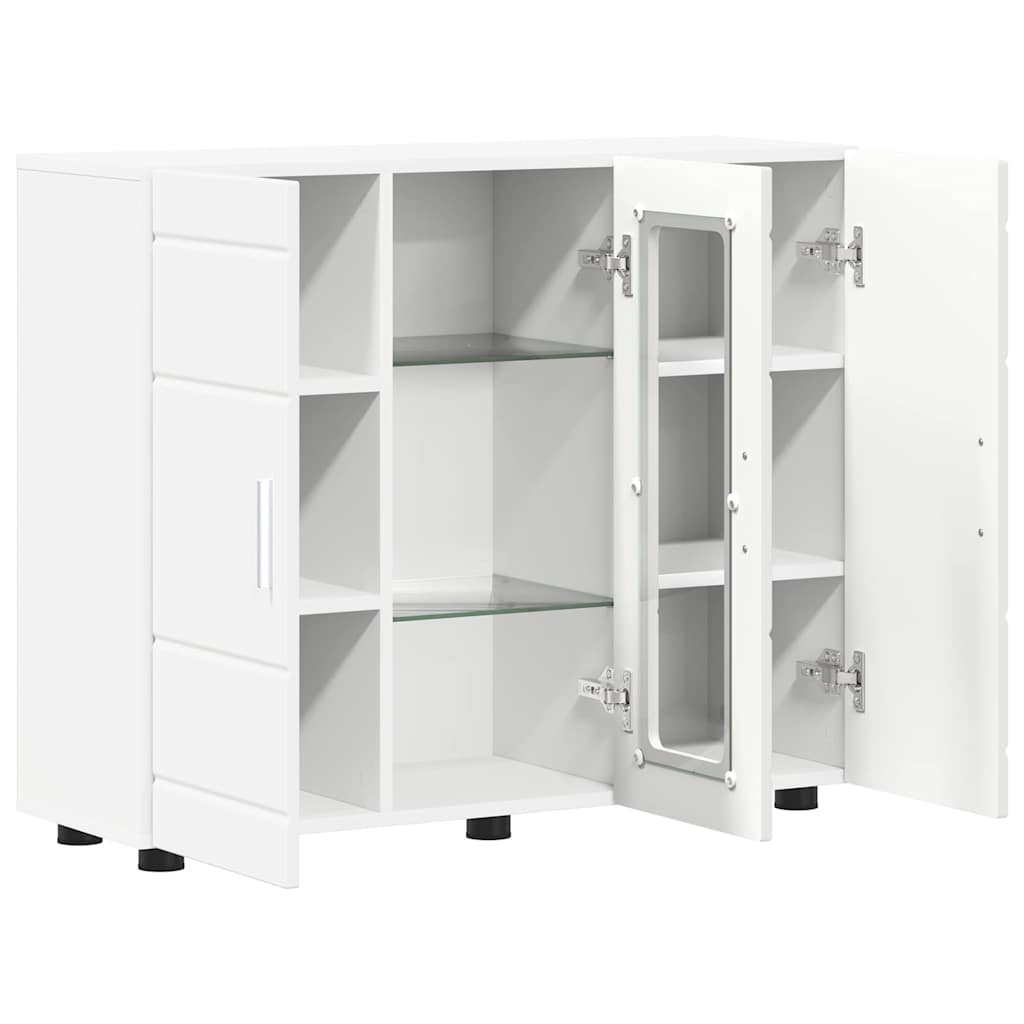 Wooden Cabinet White 88.5 x 30.5 x 73 cm Engineered Wood