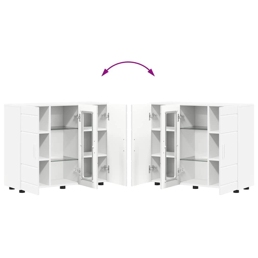 Wooden Cabinet White 88.5 x 30.5 x 73 cm Engineered Wood