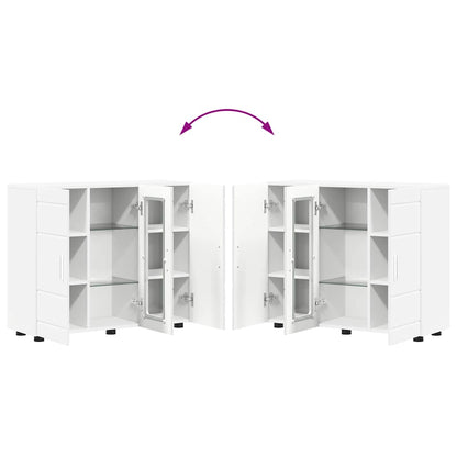 Wooden Cabinet White 88.5 x 30.5 x 73 cm Engineered Wood