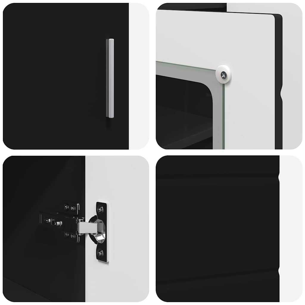 Wooden Cabinet Black 88.5 x 30.5 x 73 cm Engineered Wood