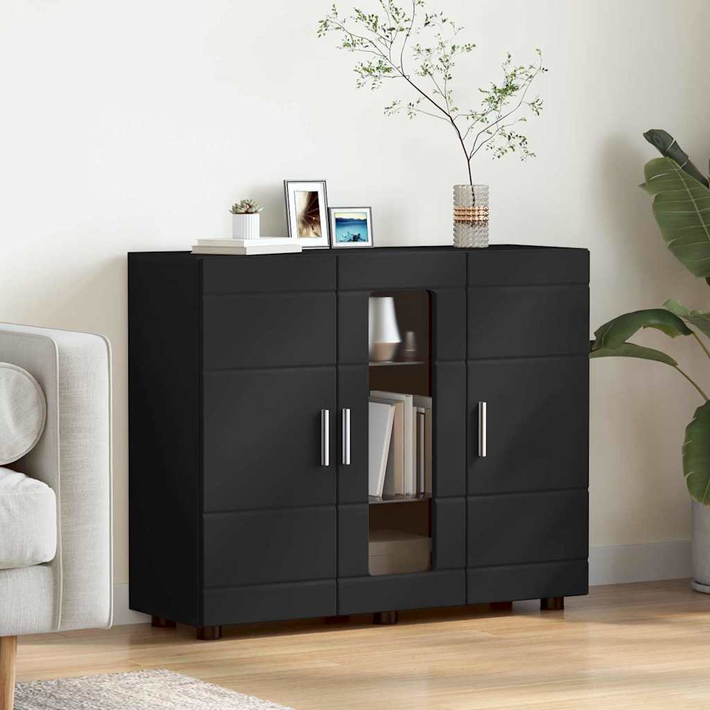 Wooden Cabinet Black 88.5 x 30.5 x 73 cm Engineered Wood