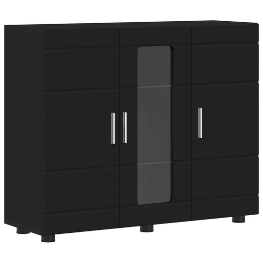 Wooden Cabinet Black 88.5 x 30.5 x 73 cm Engineered Wood