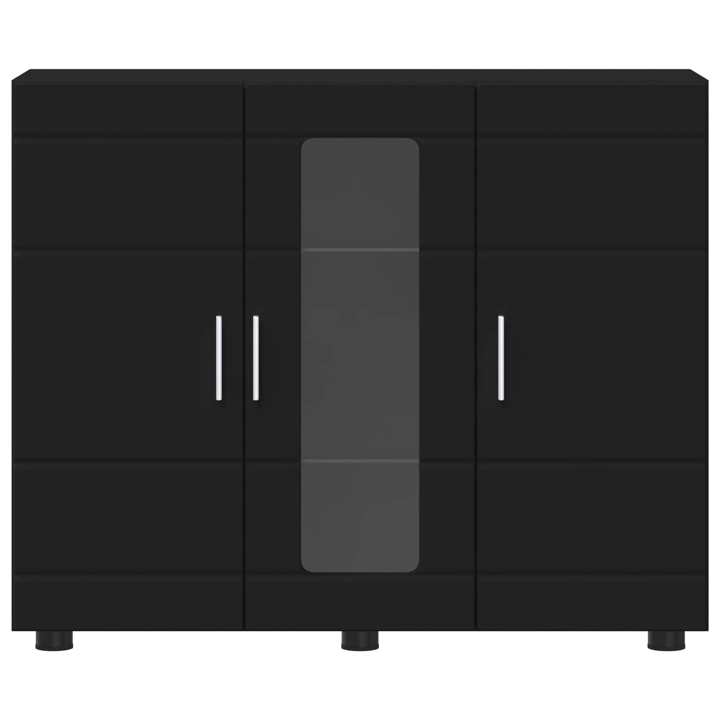 Wooden Cabinet Black 88.5 x 30.5 x 73 cm Engineered Wood