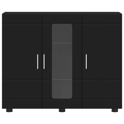 Wooden Cabinet Black 88.5 x 30.5 x 73 cm Engineered Wood