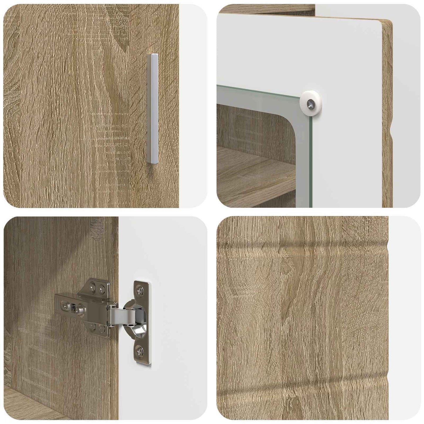 Wooden Cabinet Sonoma Oak 88.5 x 30.5 x 73 cm Engineered Wood