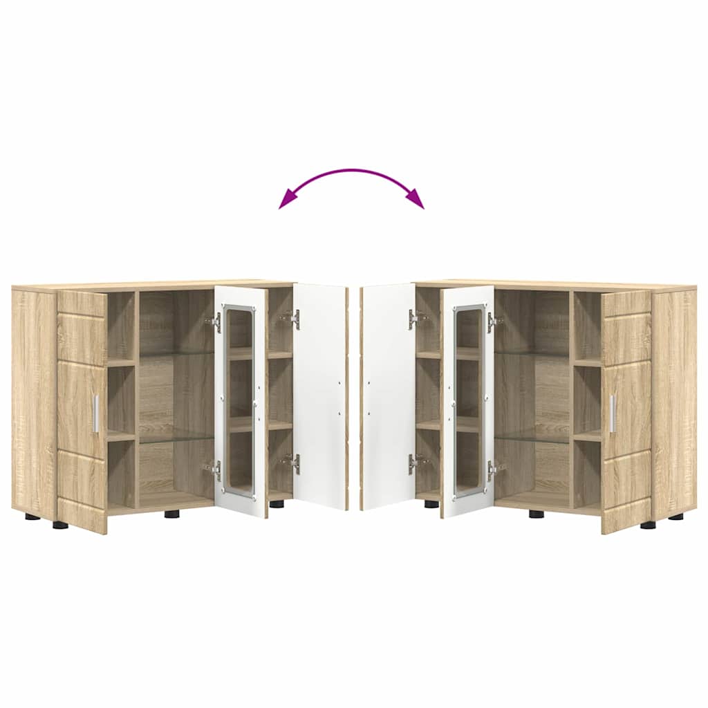 Wooden Cabinet Sonoma Oak 88.5 x 30.5 x 73 cm Engineered Wood