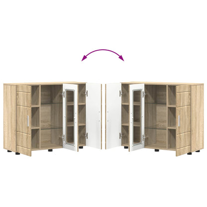 Wooden Cabinet Sonoma Oak 88.5 x 30.5 x 73 cm Engineered Wood