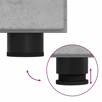 Wooden Cabinet with Storage Concrete Grey 88.5 x 30.5 x 73 cm