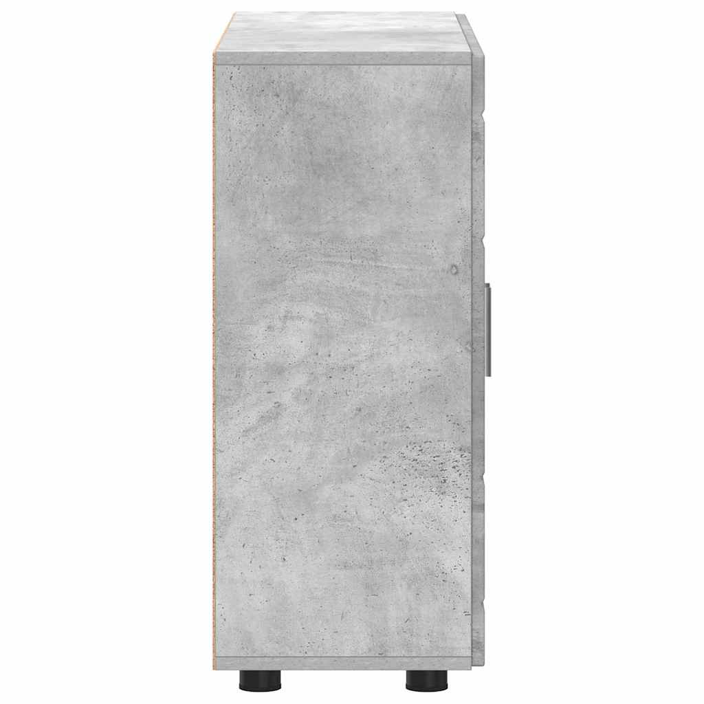 Wooden Cabinet with Storage Concrete Grey 88.5 x 30.5 x 73 cm