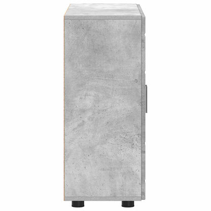 Wooden Cabinet with Storage Concrete Grey 88.5 x 30.5 x 73 cm