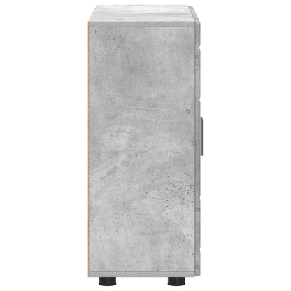 Wooden Cabinet with Storage Concrete Grey 88.5 x 30.5 x 73 cm