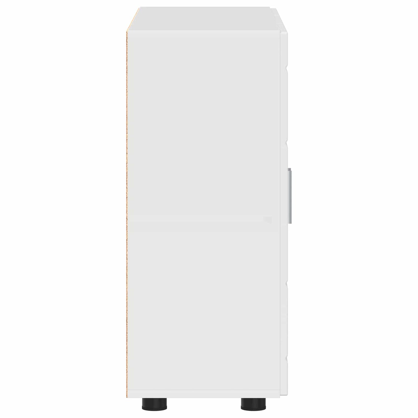 Wooden Cabinet High Gloss White Engineered Wood