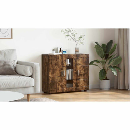 Wooden Cabinet Smoked Oak 88.5 x 30.5 x 73 cm Engineered Wood