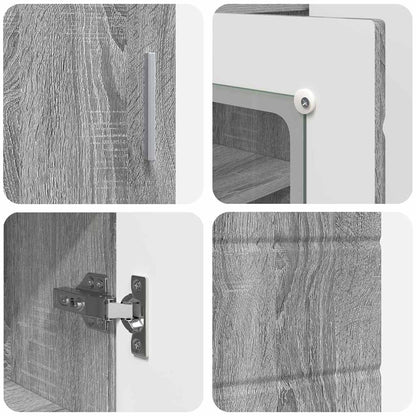 Wooden Cabinet Grey Sonoma 88.5 x 30.5 x 73 cm Engineered Wood