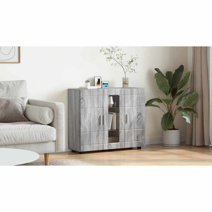 Wooden Cabinet Grey Sonoma 88.5 x 30.5 x 73 cm Engineered Wood