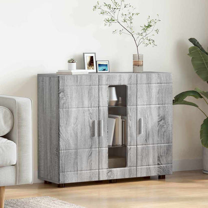 Wooden Cabinet Grey Sonoma 88.5 x 30.5 x 73 cm Engineered Wood
