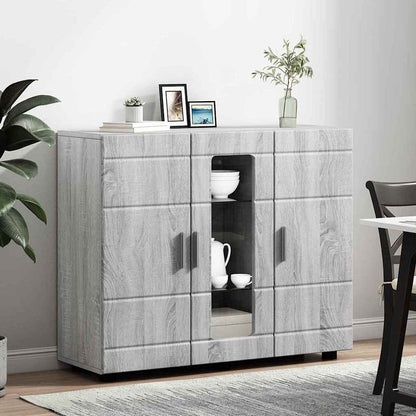 Wooden Cabinet Grey Sonoma 88.5 x 30.5 x 73 cm Engineered Wood