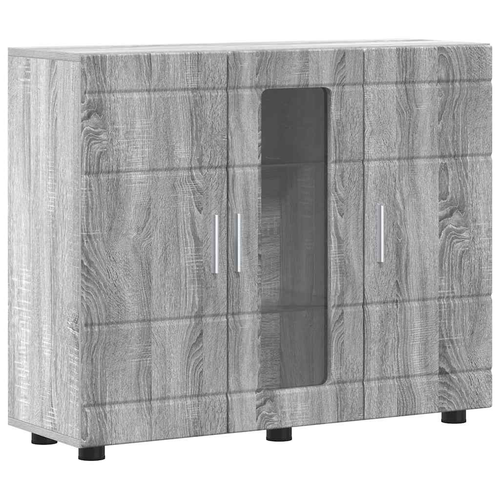 Wooden Cabinet Grey Sonoma 88.5 x 30.5 x 73 cm Engineered Wood