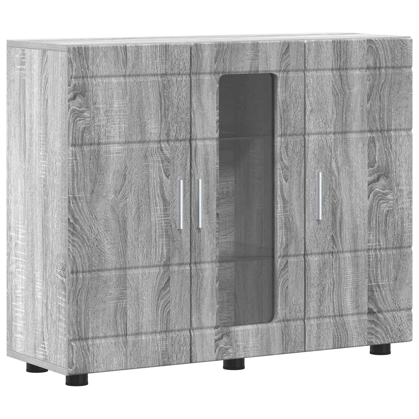 Wooden Cabinet Grey Sonoma 88.5 x 30.5 x 73 cm Engineered Wood