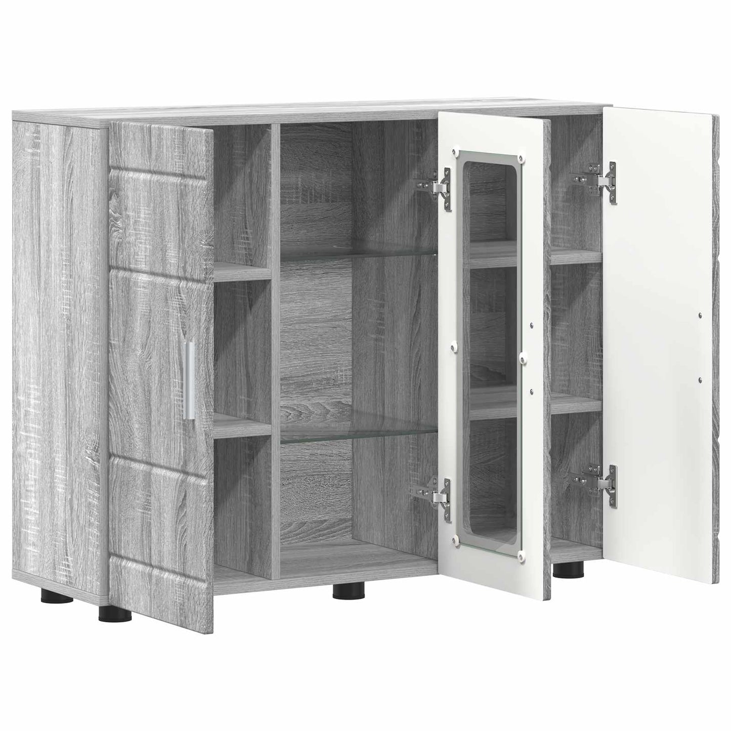 Wooden Cabinet Grey Sonoma 88.5 x 30.5 x 73 cm Engineered Wood
