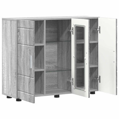 Wooden Cabinet Grey Sonoma 88.5 x 30.5 x 73 cm Engineered Wood