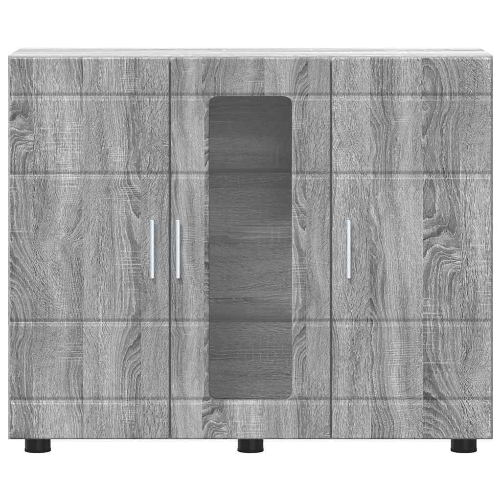 Wooden Cabinet Grey Sonoma 88.5 x 30.5 x 73 cm Engineered Wood