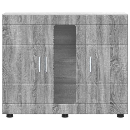 Wooden Cabinet Grey Sonoma 88.5 x 30.5 x 73 cm Engineered Wood