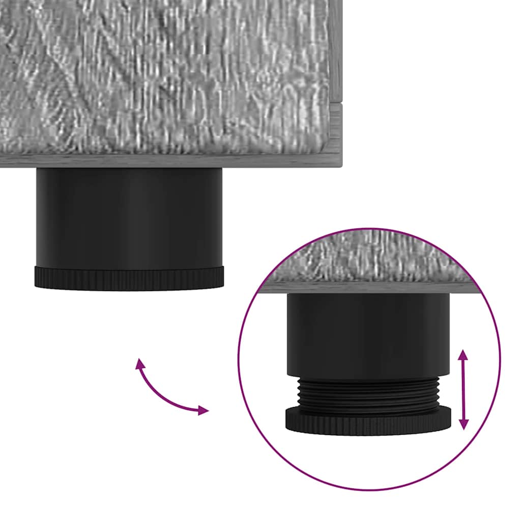 Wooden Cabinet Grey Sonoma 88.5 x 30.5 x 73 cm Engineered Wood