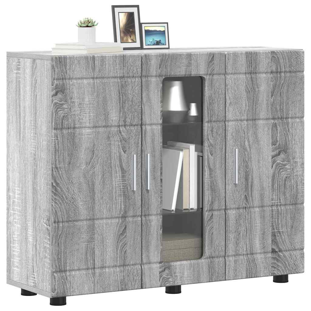 Wooden Cabinet Grey Sonoma 88.5 x 30.5 x 73 cm Engineered Wood