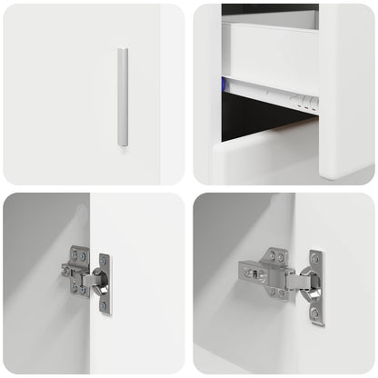 Sideboard FLORIN White 88.5 x 30.5 x 73 cm Engineered Wood