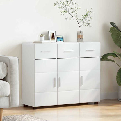Sideboard FLORIN White 88.5 x 30.5 x 73 cm Engineered Wood