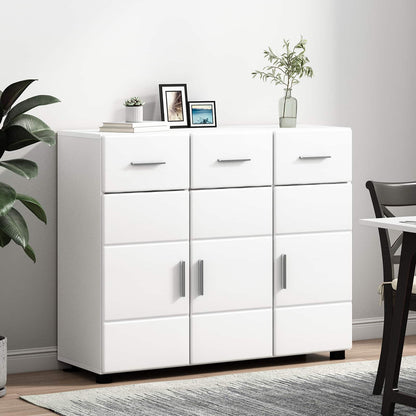 Sideboard FLORIN White 88.5 x 30.5 x 73 cm Engineered Wood