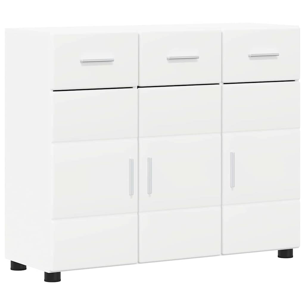 Sideboard FLORIN White 88.5 x 30.5 x 73 cm Engineered Wood