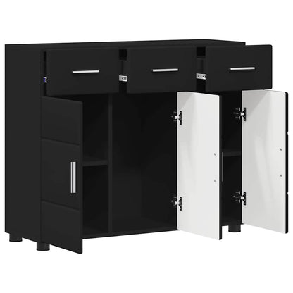 Sideboard FLORIN Black 88.5 x 30.5 x 73 cm Engineered Wood