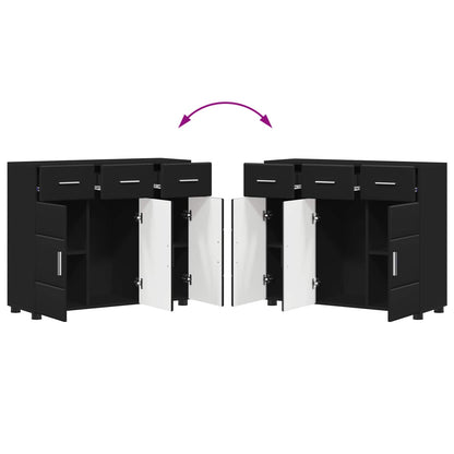 Sideboard FLORIN Black 88.5 x 30.5 x 73 cm Engineered Wood