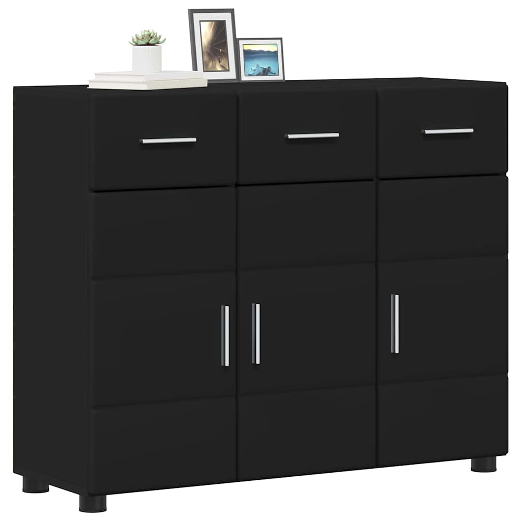 Sideboard FLORIN Black 88.5 x 30.5 x 73 cm Engineered Wood