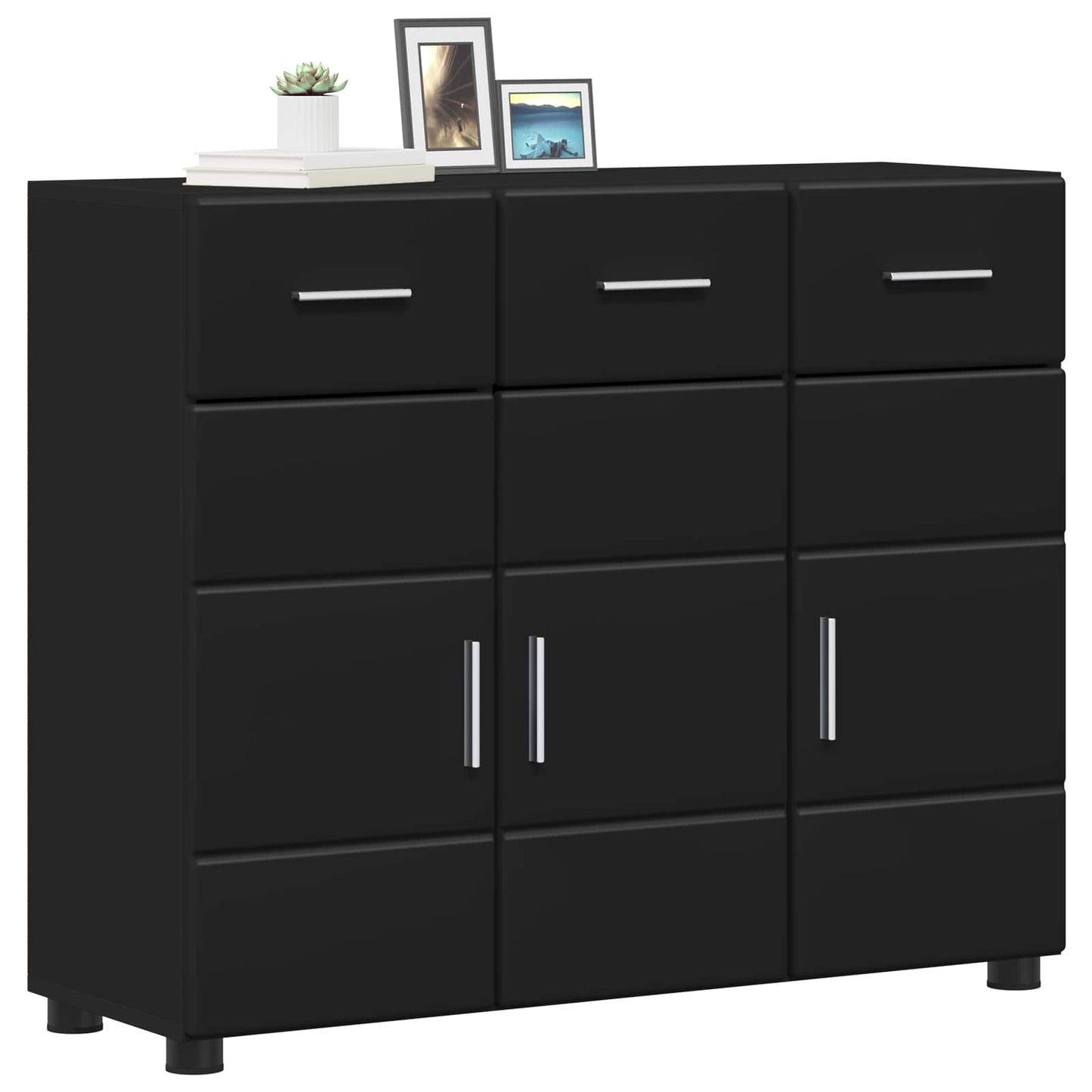 Sideboard FLORIN Black 88.5 x 30.5 x 73 cm Engineered Wood