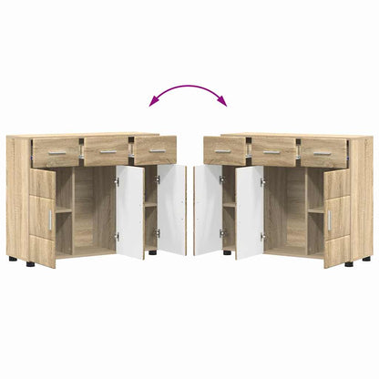 Sideboard FLORIN Sonoma Oak 88.5 x 30.5 x 73 cm Engineered Wood