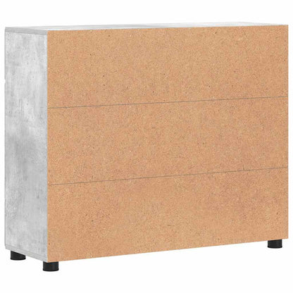 Sideboard with Shelf FLORIN Concrete Grey 88.5 x 30.5 x 73 cm