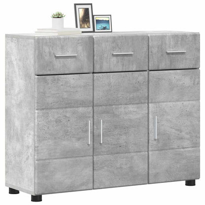 Sideboard with Shelf FLORIN Concrete Grey 88.5 x 30.5 x 73 cm