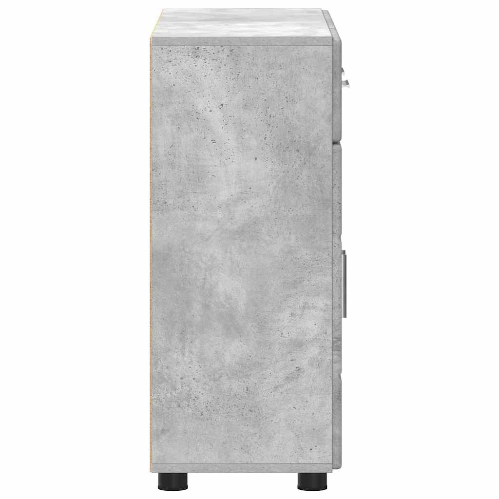 Sideboard with Shelf FLORIN Concrete Grey 88.5 x 30.5 x 73 cm