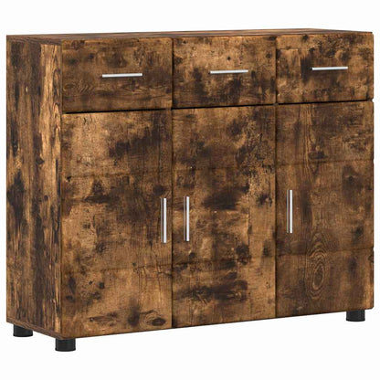 Sideboard FLORIN Smoked Oak 88.5 x 30.5 x 73 cm Engineered Wood