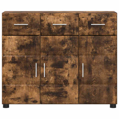 Sideboard FLORIN Smoked Oak 88.5 x 30.5 x 73 cm Engineered Wood